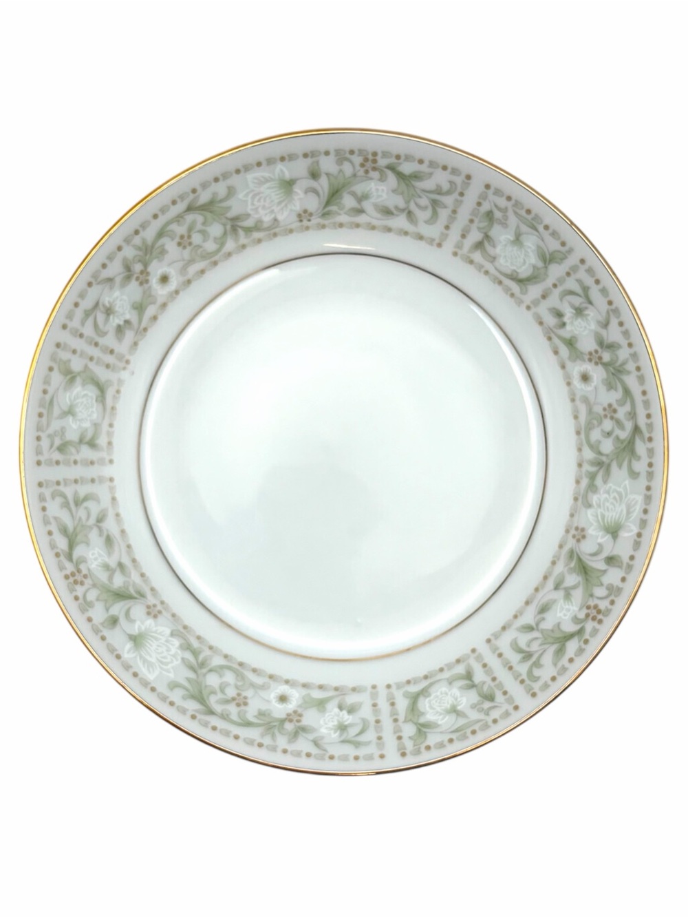Set of 4 Derwood Fine China Japan Fruit Dessert Bowls 5 5/8 Green Leaf Floral